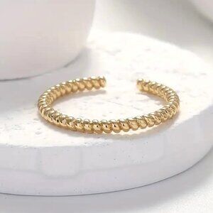 Toe Ring Foot Jewelry Gold Rope Minimalist Adjustable Beach Summer Hippie Boho